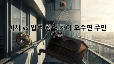 이사 vs 입주 청소🧹 차이? 오수면 주민 주목! ✨
